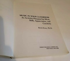 Music in Your Classroom An Activities Program for Music Skills Ruth Zinar Book