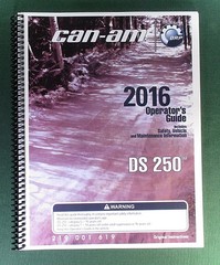 2016 Can-Am DS 250 Owner’s Manual: 172 pages & protective Covers!