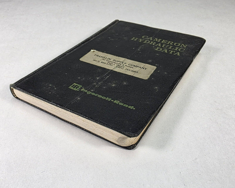 Cameron Hydraulic Data 1977 Vintage Book Hardcover Ingersoll Rand