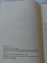The Politics of Experience by R.D. Laing. Pantheon Books. Second printing.