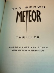 Dan Brown Meteor Book Deutsch German Taschenbuch