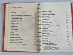 A Campbell Cookbook cooking with Soup Recipes LITHOGRAPH First Edition Good Red