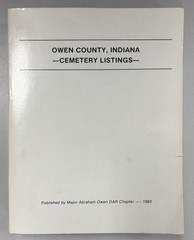 1983 Owen County Indiana Cemetery Listings Genealogy Gosport Spencer – 725 Pages