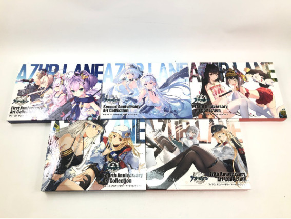 Azur Lane 1st-5th Anniversary Art Book Collection Set of 5 Anime Illustration
