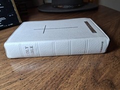 Cambridge Crystal Bible KJV White French Morocco Leather Vintage In Box UNUSED