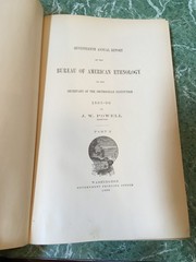 BUREAU OF AMERICAN ETHNOLOGY 17th Annual Report Pt 2 1895/96 HB Smithsonian