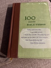 Hallmark 100 Favorite Bible Verses Faux Leather Bound Gold Edges Bookmark 2005