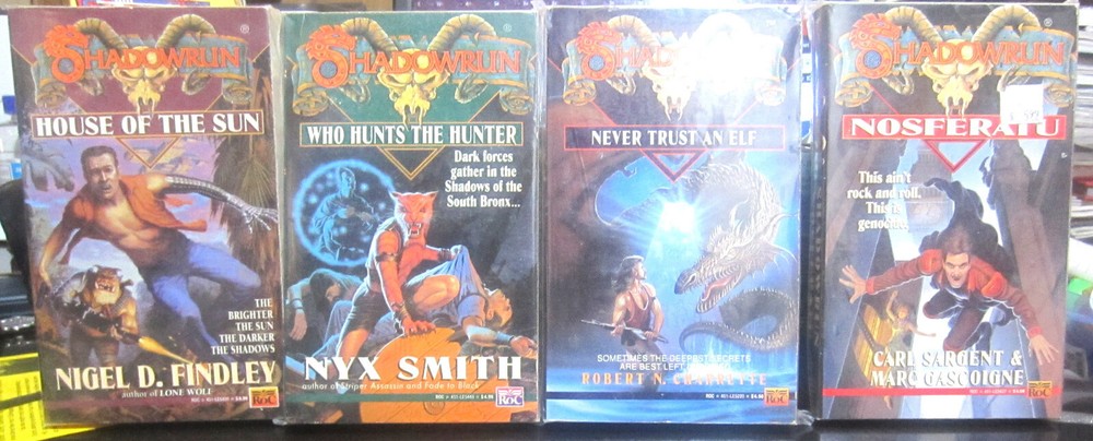 Shadowrun Lot 4 FASA Novels (Unread, NM, 9.4) House of Sun, Nosferatu, NTAE,WHTH