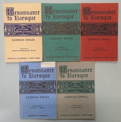 Renaissance to Baroque Vols 1-5 Lehman Engel Flamer Inc PB G+ 260416