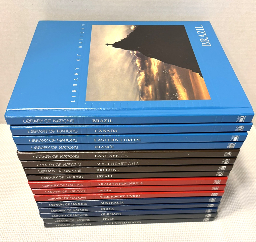 Lot of 16 Time Life books LIBRARY OF NATIONS series hardcover Italy Brazil U.S.