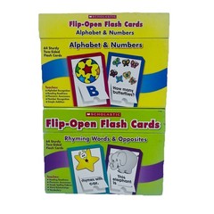Flash Cards Alphabet & Numbers, Rhyming Words & Opposites 64 Two Sided Cards