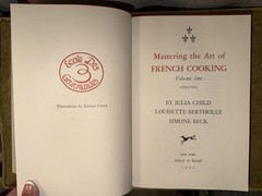 Julia Child Signed! Cookbook: Vol One Mastering The Art Of French Cooking 1989