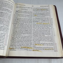 2001 Word Of God KJV Leather Special Margin Edition Bible Large Print Red Letter