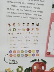 My Baby’s FIRST YEAR non dated Keepsake calendar w/ stickers New sealed