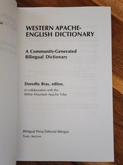 Western Apache-English Dictionary – Bray – Bilingual Native American Language