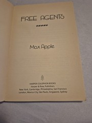 Free Agents by Max Apple Harper Row Colophon TPB Postmodern American Fiction