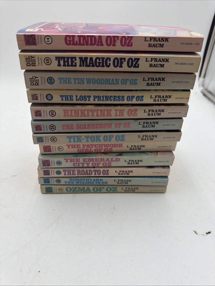 Lot of 12 Wonderful Oz Books 3-14 L Frank Baum Del Rey Ballantine Books