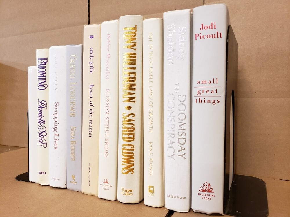Lot of 6 WHITE Beige Ivory Bright Hardcover Wedding Events Decor Design BOOKS