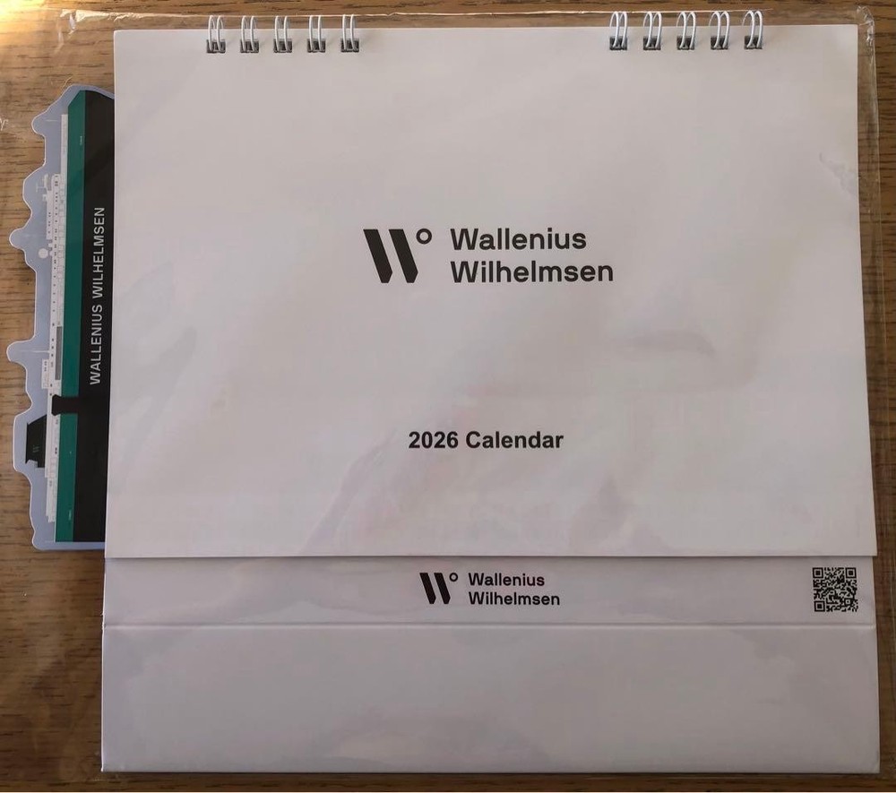 Wallenius Wilhelmsen 2026 Desk Calendar Two-Month Flip Open Size:22cm