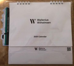 Wallenius Wilhelmsen 2026 Desk Calendar Two-Month Flip Open Size:22cm