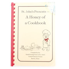 St John’s Presents A Honey of a Cookbook UCC Burton TX 1988 GBC 83 pages GUC