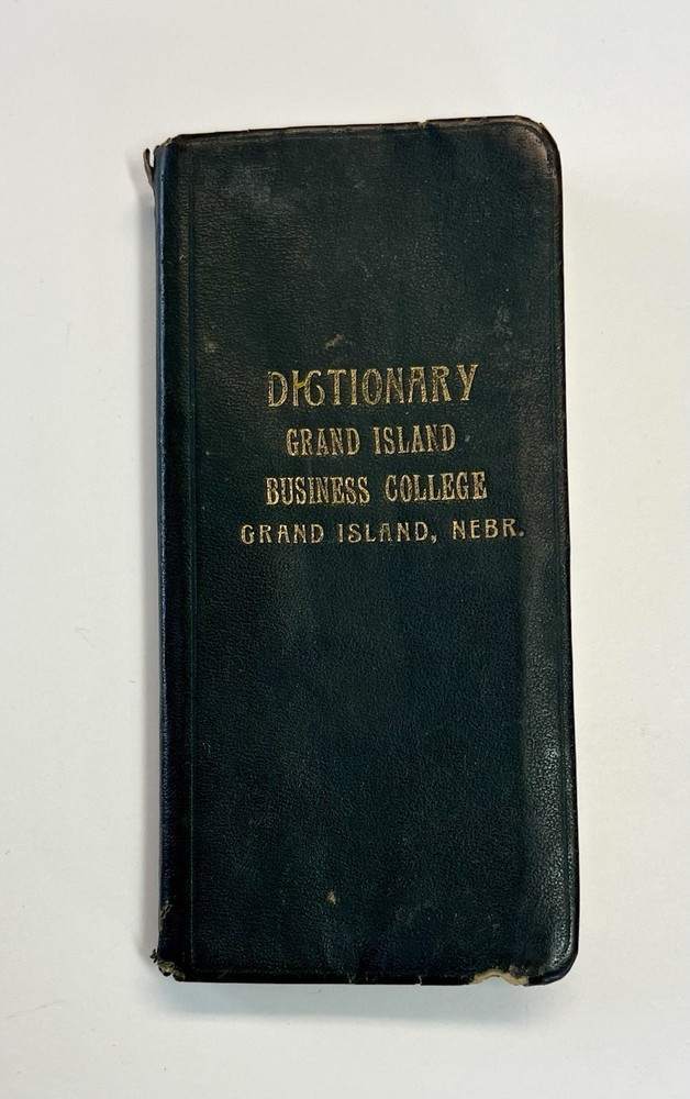 1914 Pocket Dictionary Grand Island Business College Nebraska w/Maps & More RARE