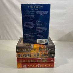 Robert Langdon Series Books 1-5 by Dan Brown HCDJ Mystery Thriller 5 Novel Lot