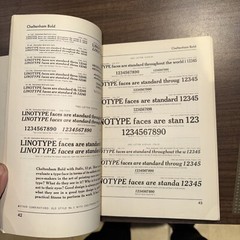 Linotype One-Line Specimens Type Catalogue. 19cm x 26cm. 291 pages 1958 Edition