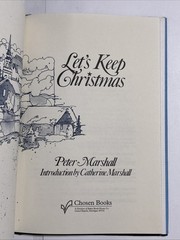 Let’s Keep Christmas By Peter Marshall – Vintage 1981 HC