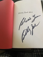 Billy Joe Shaver Honky Tonk Hero hardback signed with Bumper stickers