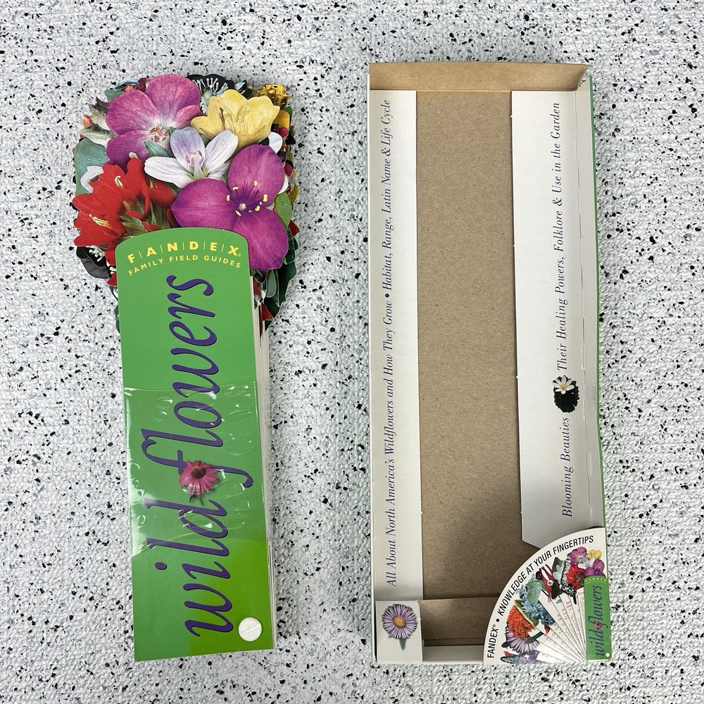 FANDEX Family Field Guide Wildflowers Full Color Die Cut Cards Homeschool
