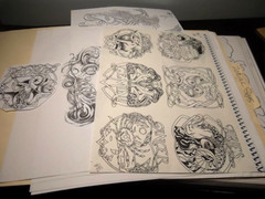 3 ring notebook Tattoo flash Varied artists Circa 2000 and up
