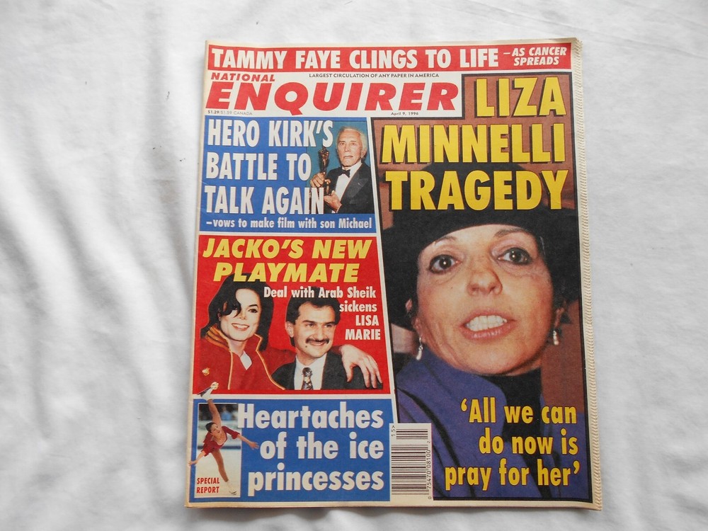NATIONAL ENQUIRER-APRIL 9,1996 LIZA MINNELLI