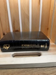 Fire Bible: New International Version Black Bonded Leather