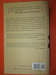 Ashes for Breakfast: Selected Poems by Durs Grunbein, SC in German & English