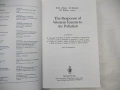 The Response of Western Forests to Air Pollution by D. Brinkley, 1992, Hardcover