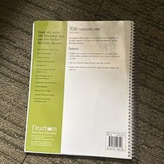 Texas promulgated forms Supplement Set Dearborn Real Estate Edu. SC BN 250908