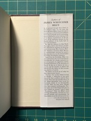 Letters of James Whitcomb Riley edited by William Lyon Phelps