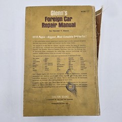 Glenn’s Foreign Car Repair Manual – Chilton Books – Hardcover 1,280 Pages