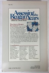 Assessing the Reagan Years edited by David Boaz, Cato Institute 1988, Paperback