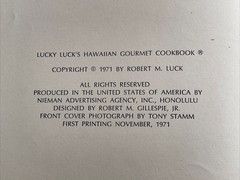 Lucky Luck’s Hawaiian Gourmet Cookbook 1971 1st Print 332 Pages + 2 More Books