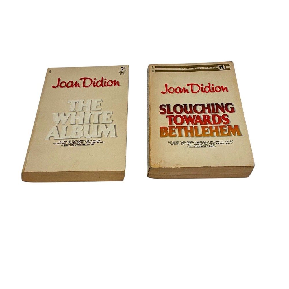 Joan Didion Set of 2 Vintage 1979: The White Album, Slouching Towards Bethlehem
