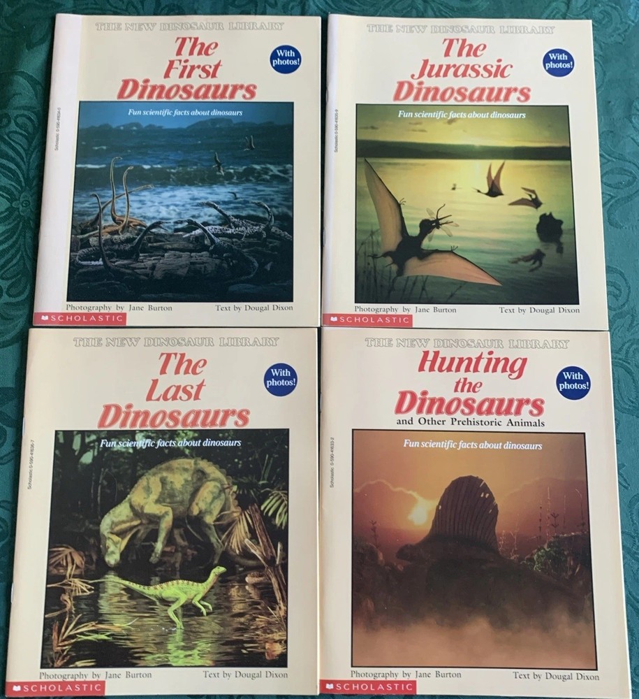 The New Dinosaur Library 1st Ed. Scholastic 4 Book Lot 1988 Dougal Dixon PB