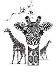 Save the Giraffes Coloring Book for Adults Teen 108 Pages 8.5 x 11 for All Ages