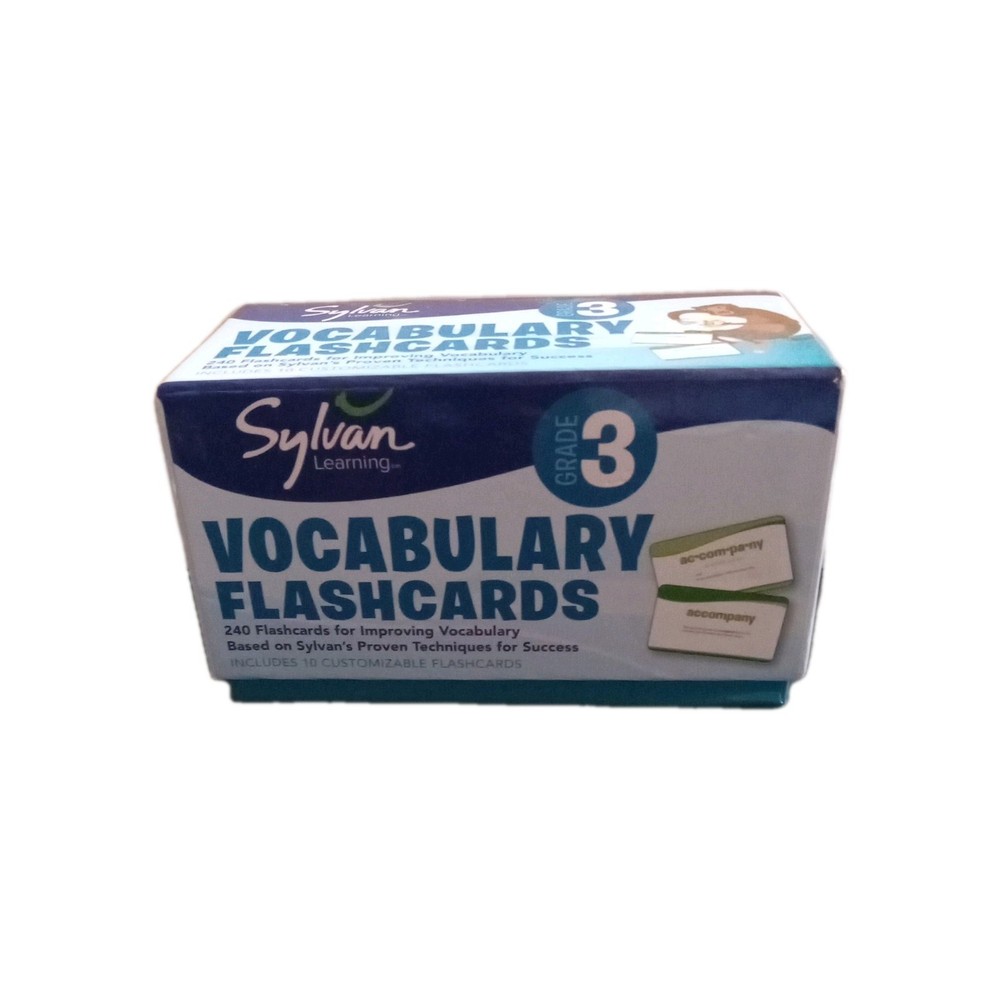 Sylvan Learning Grade 3 Vocabulary Flashcards 240 Cards – Complete EUC