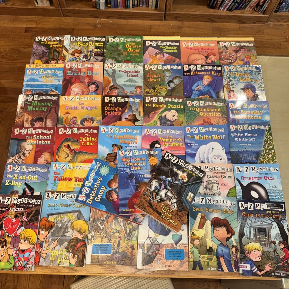 A to Z Mysteries complete set 39 paperback books w/12 Super Editions by Ron Roy
