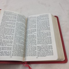 Vintage Pocket Size Oxford KJV TEXT BIBLE 01153x Red Leather Gilt Box