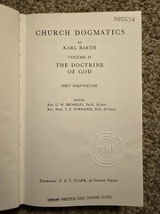 Church Dogmatics 2.1 (II.I) The Doctrine of Creation by Karl Barth Hardcover