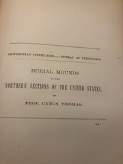 Smithsonian 5th Annual Ethnology 1883-1884 Burial Mounds, Cherokee Nation Maps