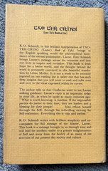 Lao-Tse’s Book Of Life Signed Copy K. O Schmidt 1975 First American Edition